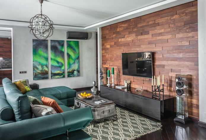 TV on the accent wall in the hall TV on the accent wall in the hall