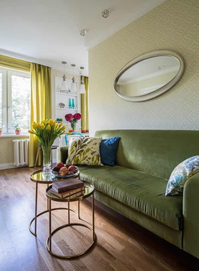 oval mirror in the interior oval mirror in the interior