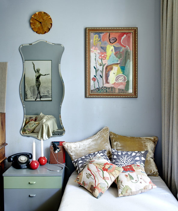 curly mirror in the interior curly mirror in the interior