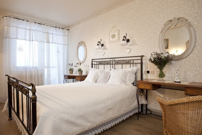 mirrors in the bedroom in Provence style mirrors in the bedroom in Provence style