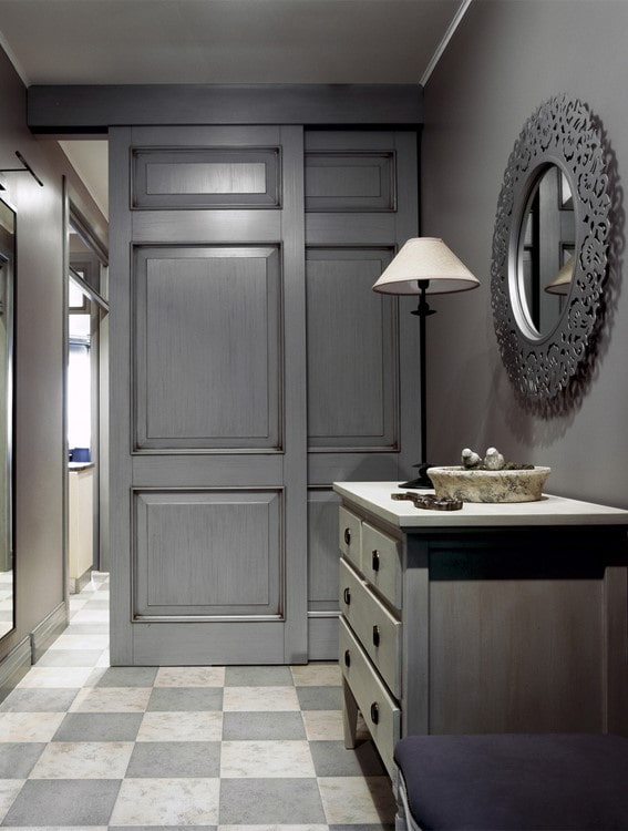 gray compartment doors in the interior gray compartment doors in the interior