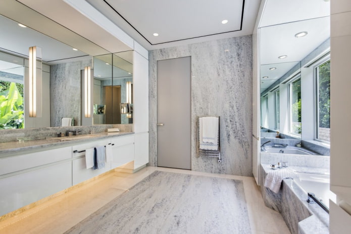 matte gray door in the bathroom interior matte gray door in the bathroom interior