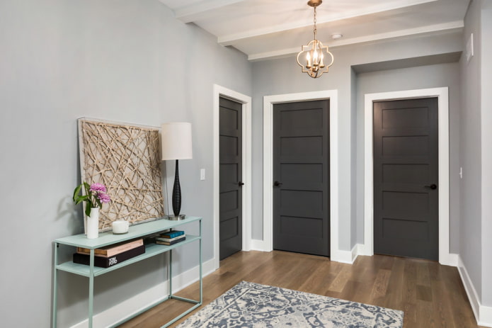 gray doors with brown floor in the interior gray doors with brown floor in the interior