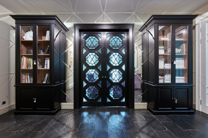 double doors in wenge color in the interior