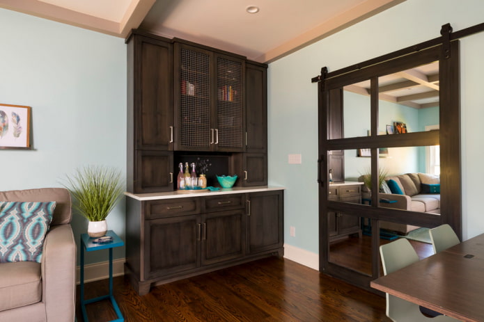doors in wenge color with a mirror in the interior