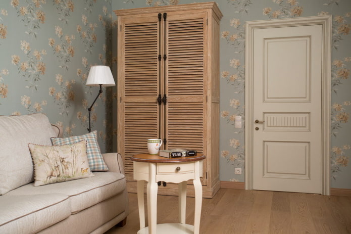 milk doors and light brown laminate