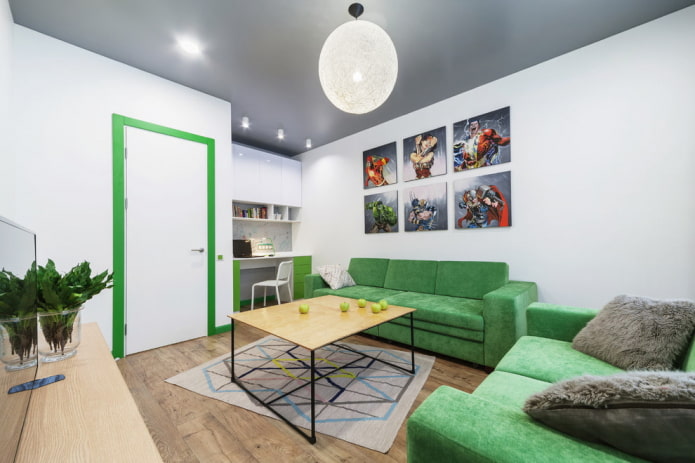 combination of furniture with laminate and doors