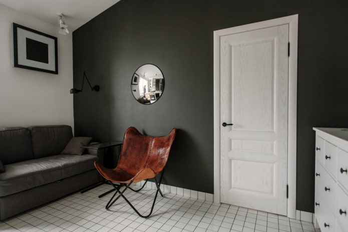 white wood-like doors in the interior white wood-like doors in the interior