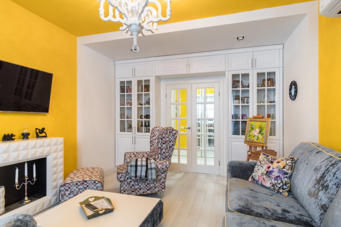 white doors with yellow walls in the interior white doors with yellow walls in the interior