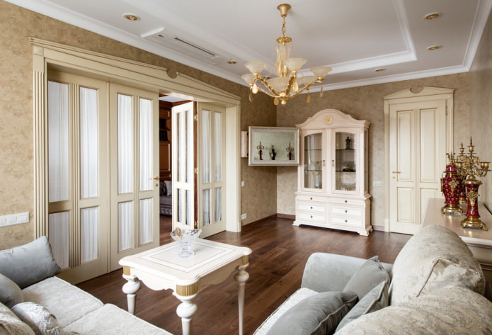 light doors and dark floor in the interior light doors and dark floor in the interior