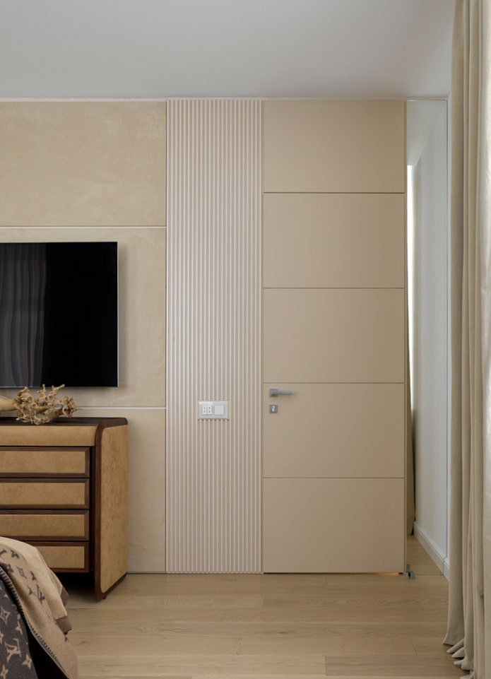 beige doors in the interior