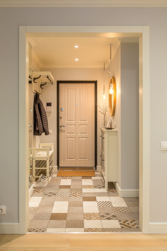 light-colored doors in the hallway