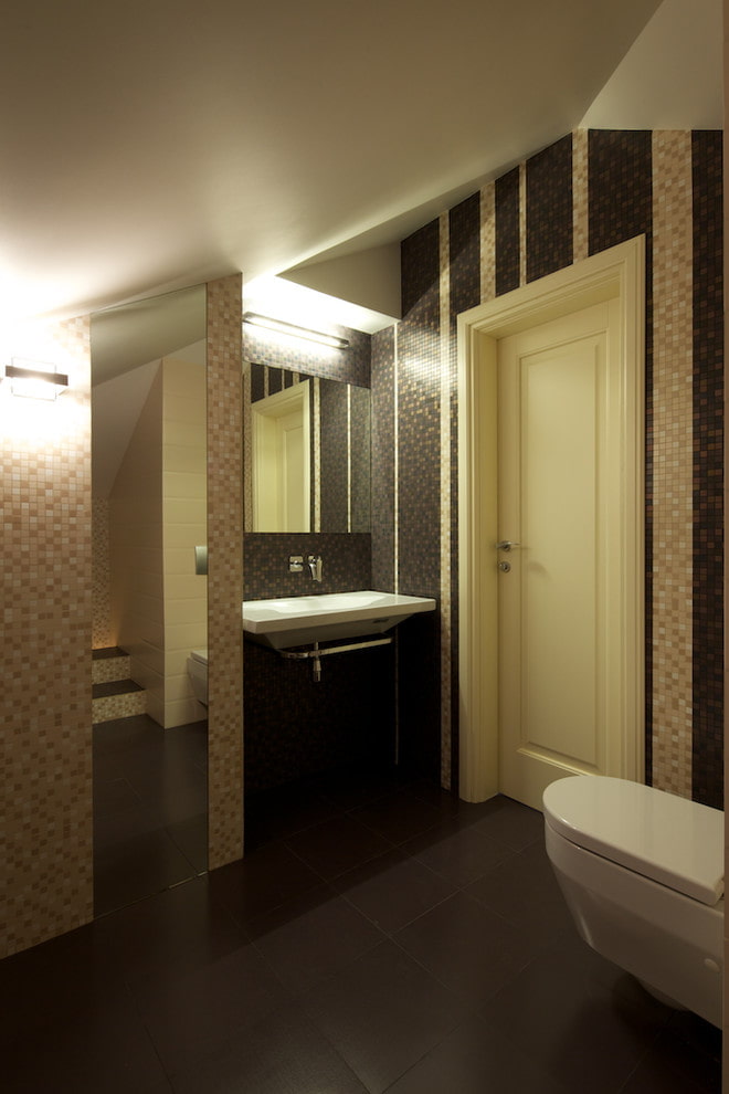 light-colored doors combined with a dark floor