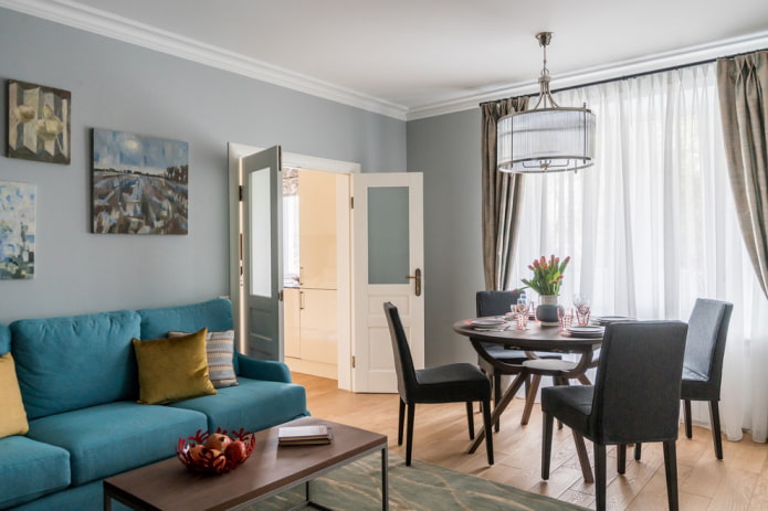 double doors in the interior of the living room