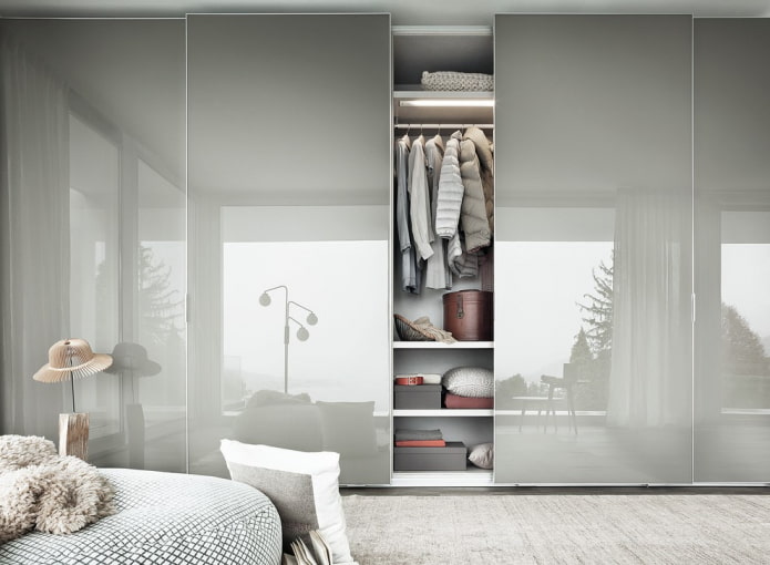 dressing room with sliding doors in the interior dressing room with sliding doors in the interior