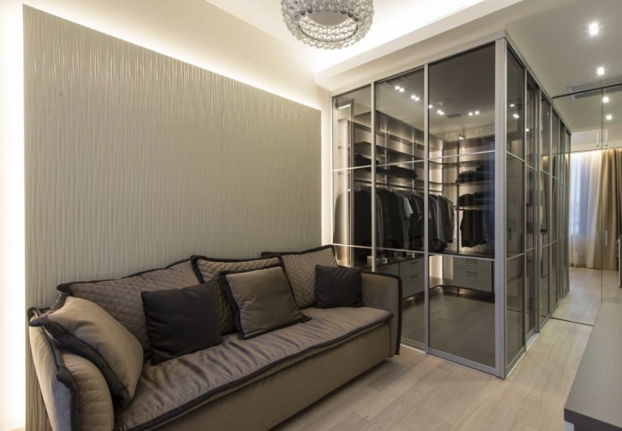 dressing room with corner doors in the interior dressing room with corner doors in the interior