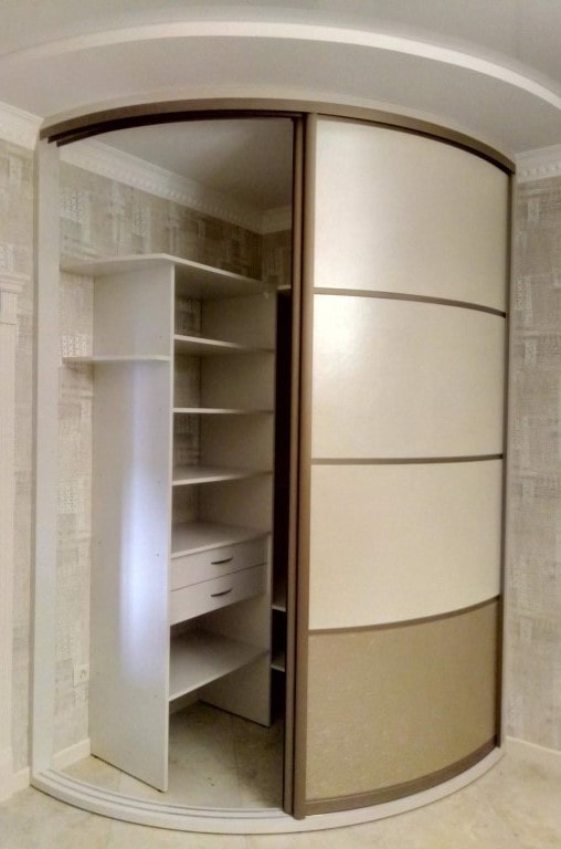 dressing room with semicircular doors in the interior dressing room with semicircular doors in the interior