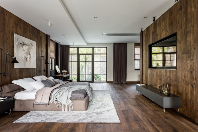 TV recessed into the wall in the interior