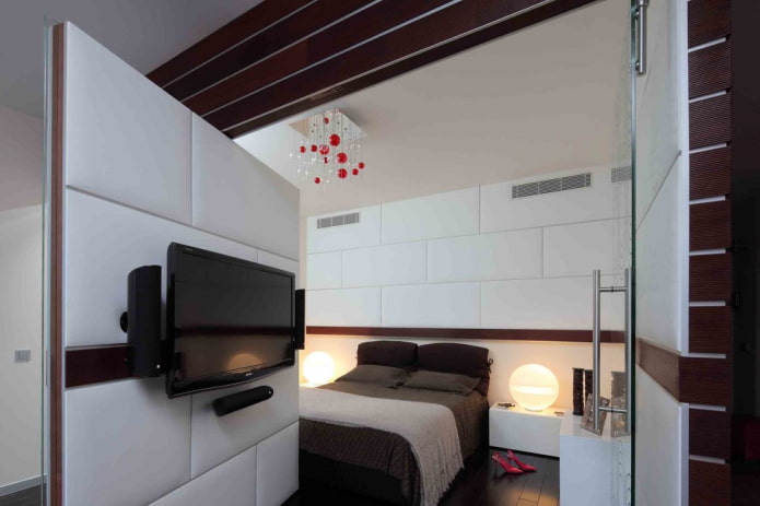 rotating wall TV in the interior