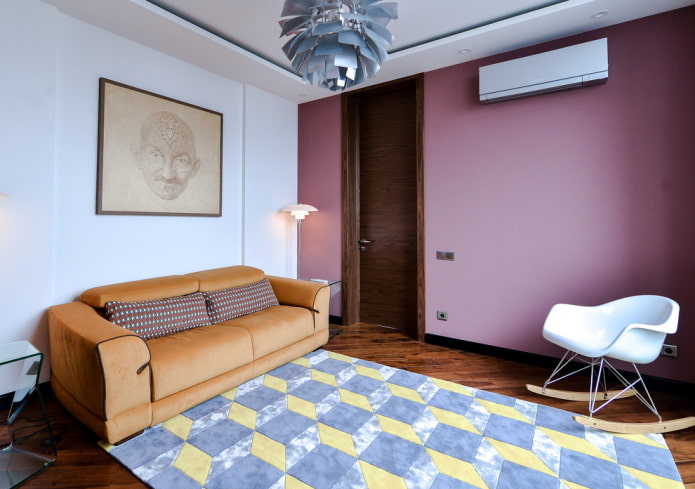 combination of doors with walls in the interior