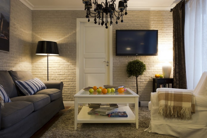 combination of doors with walls in the interior