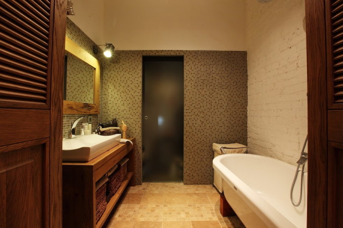 matte doors in the bathroom interior