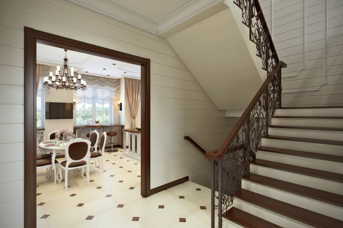 arch between kitchen and corridor