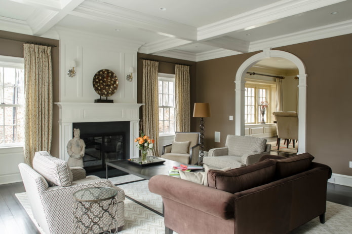 arch from foam blocks in the interior of the living room arch from foam blocks in the interior of the living room