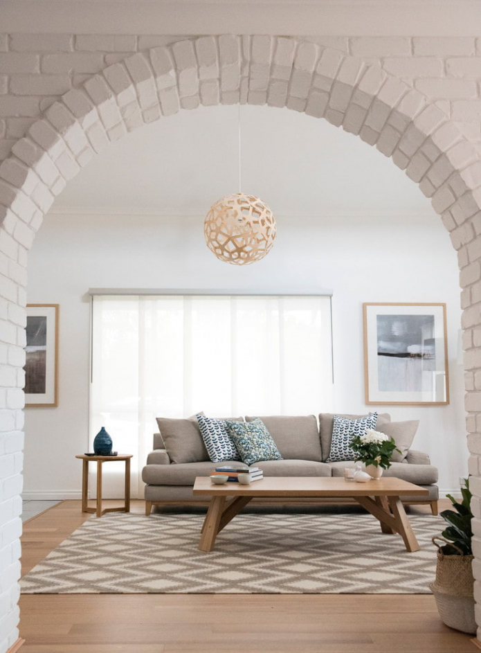 Arch with decorative bricks