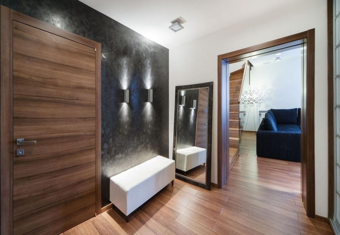 plasterboard arch in the interior of the hallway plasterboard arch in the interior of the hallway