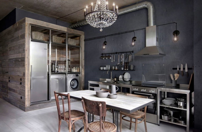 wall decoration in a loft-style interior