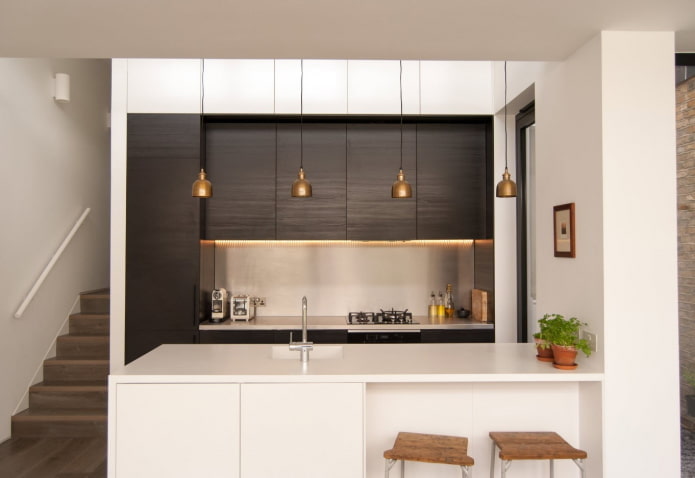 kitchen in a niche in the interior