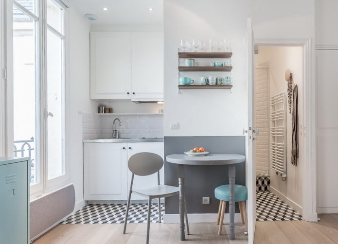 kitchen in a niche in the interior
