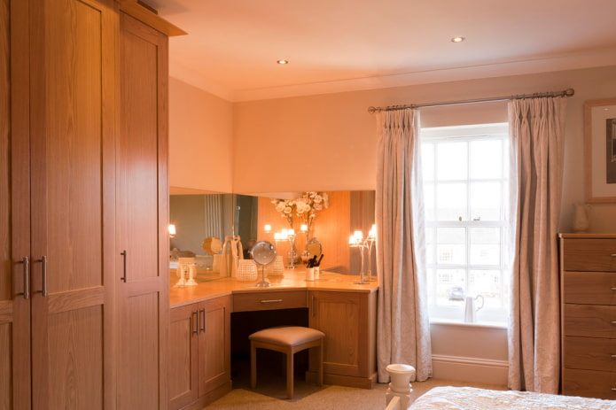 dressing corner table in the interior dressing corner table in the interior