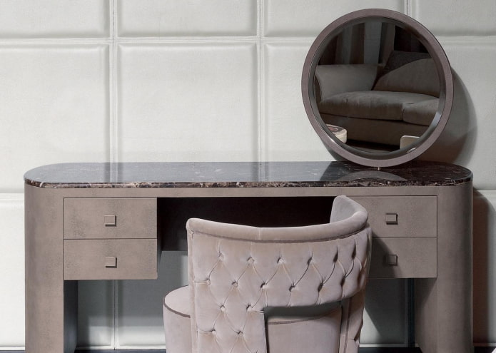 stone makeup table in the interior stone makeup table in the interior