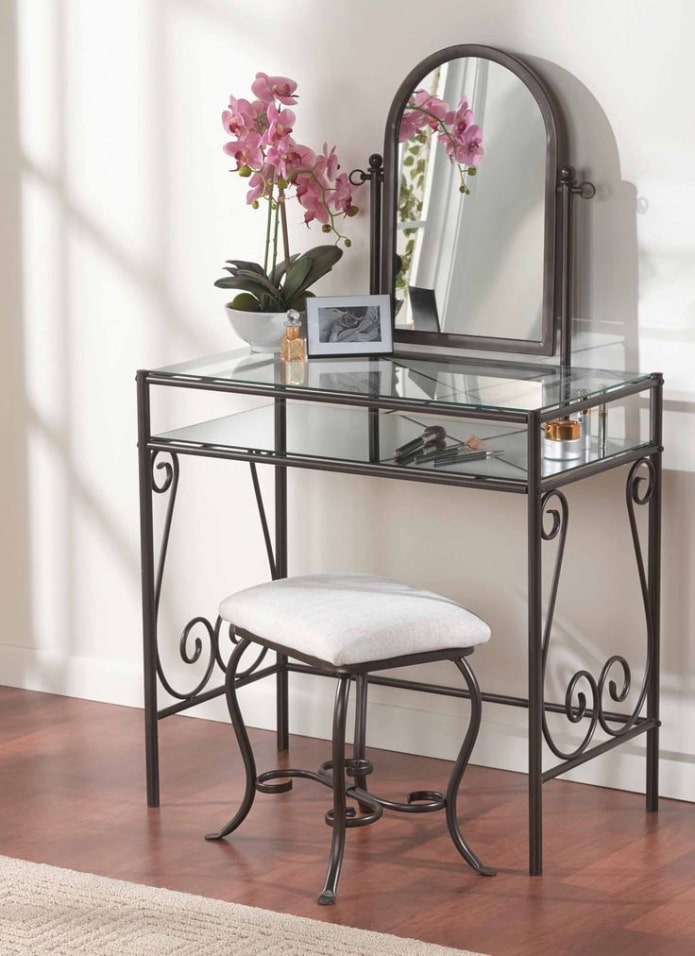 wrought iron dressing table in the interior wrought iron dressing table in the interior