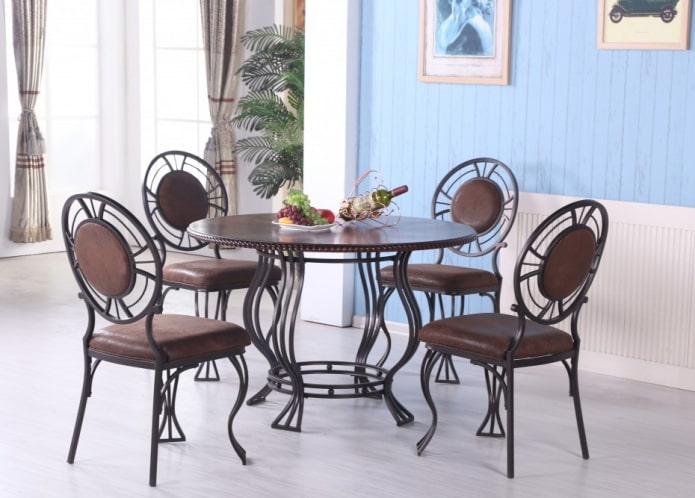 wrought iron dining table in the interior wrought iron dining table in the interior