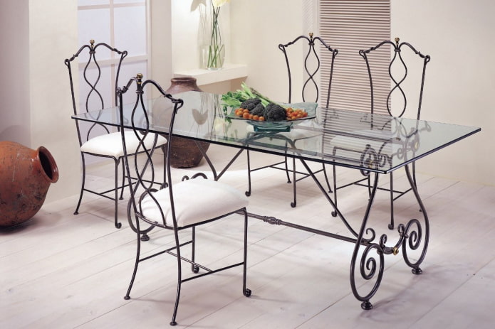 wrought iron dining table in the kitchen wrought iron dining table in the kitchen