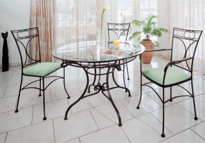 wrought iron dining table in the kitchen wrought iron dining table in the kitchen