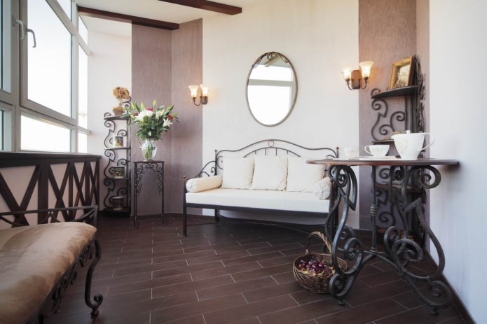 forged coffee table on the loggia forged coffee table on the loggia