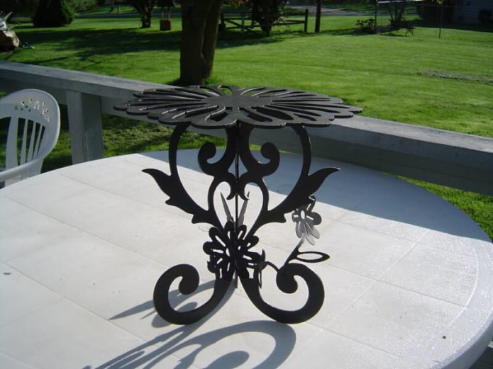 forged figured table in the exterior forged figured table in the exterior