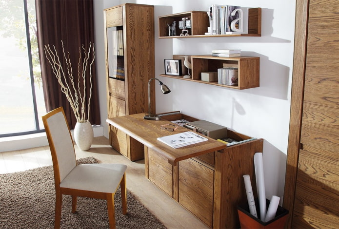 pull-out table in the interior of the office pull-out table in the interior of the office