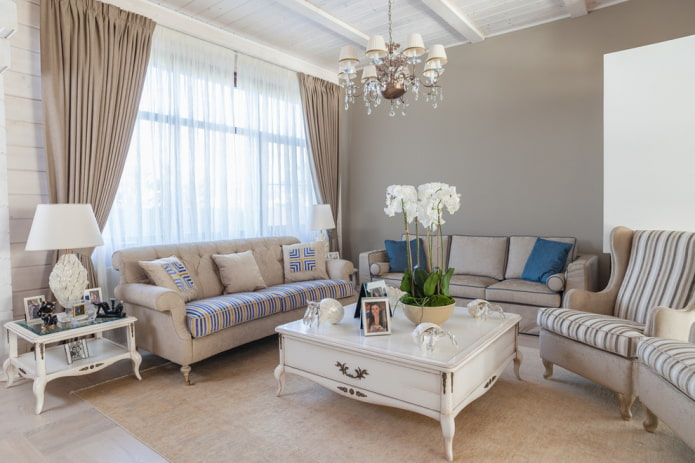 white wooden table in the interior