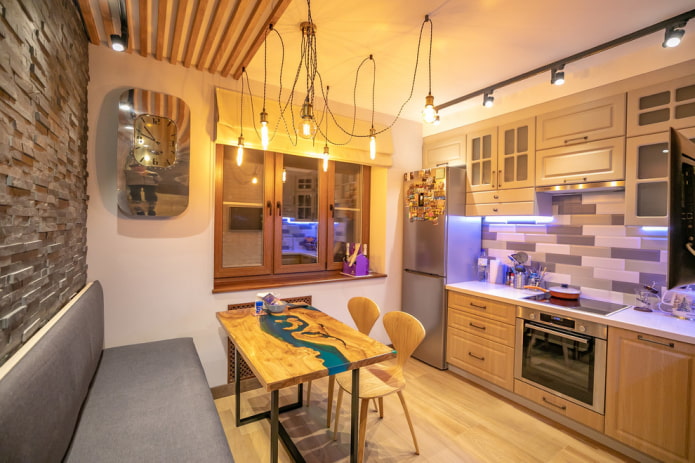 dining table-river in the interior