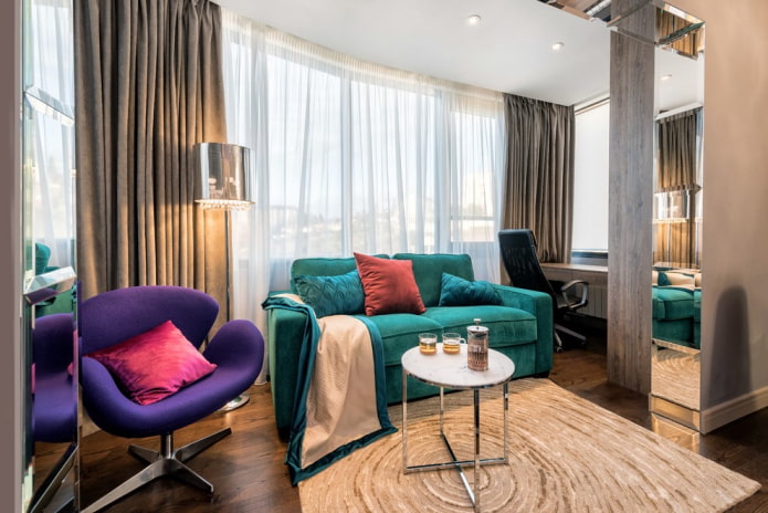 small coffee table in the interior