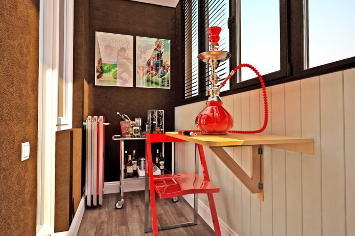 design-book in the interior of the loggia design-book in the interior of the loggia