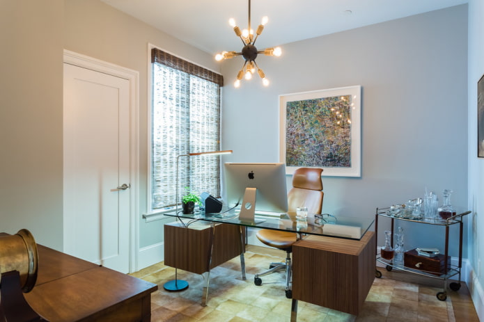 computer desk in the office