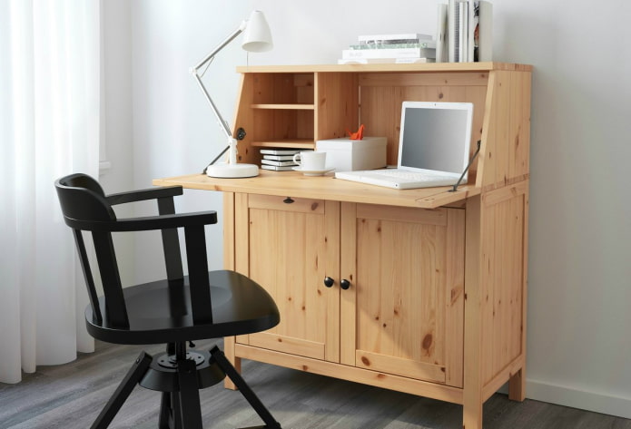 computer desk-bureau in the interior