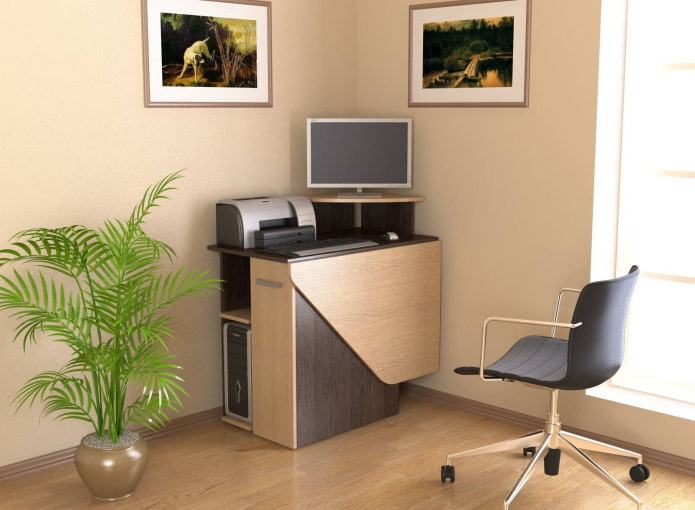 computer desk-book in the interior