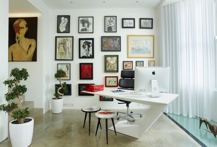 computer desk in the office